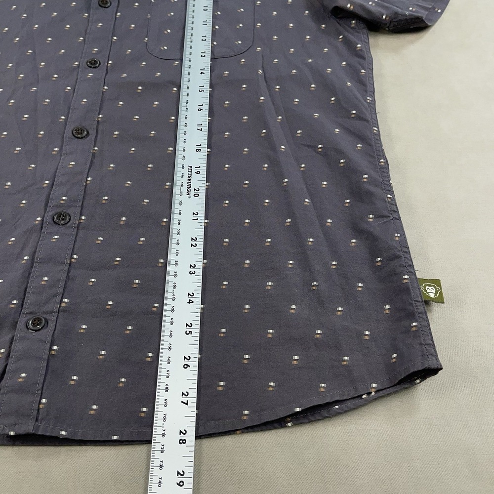 Howler Bros Shirt Mens Medium Gray Short Sleeve Button Up Cotton Casual *READ - Picture 9 of 13
